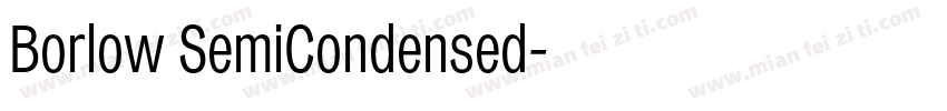 Borlow SemiCondensed字体转换